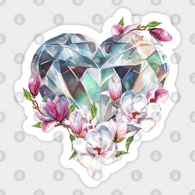 Diamond Magnolia Sticker by LylaLace Studio